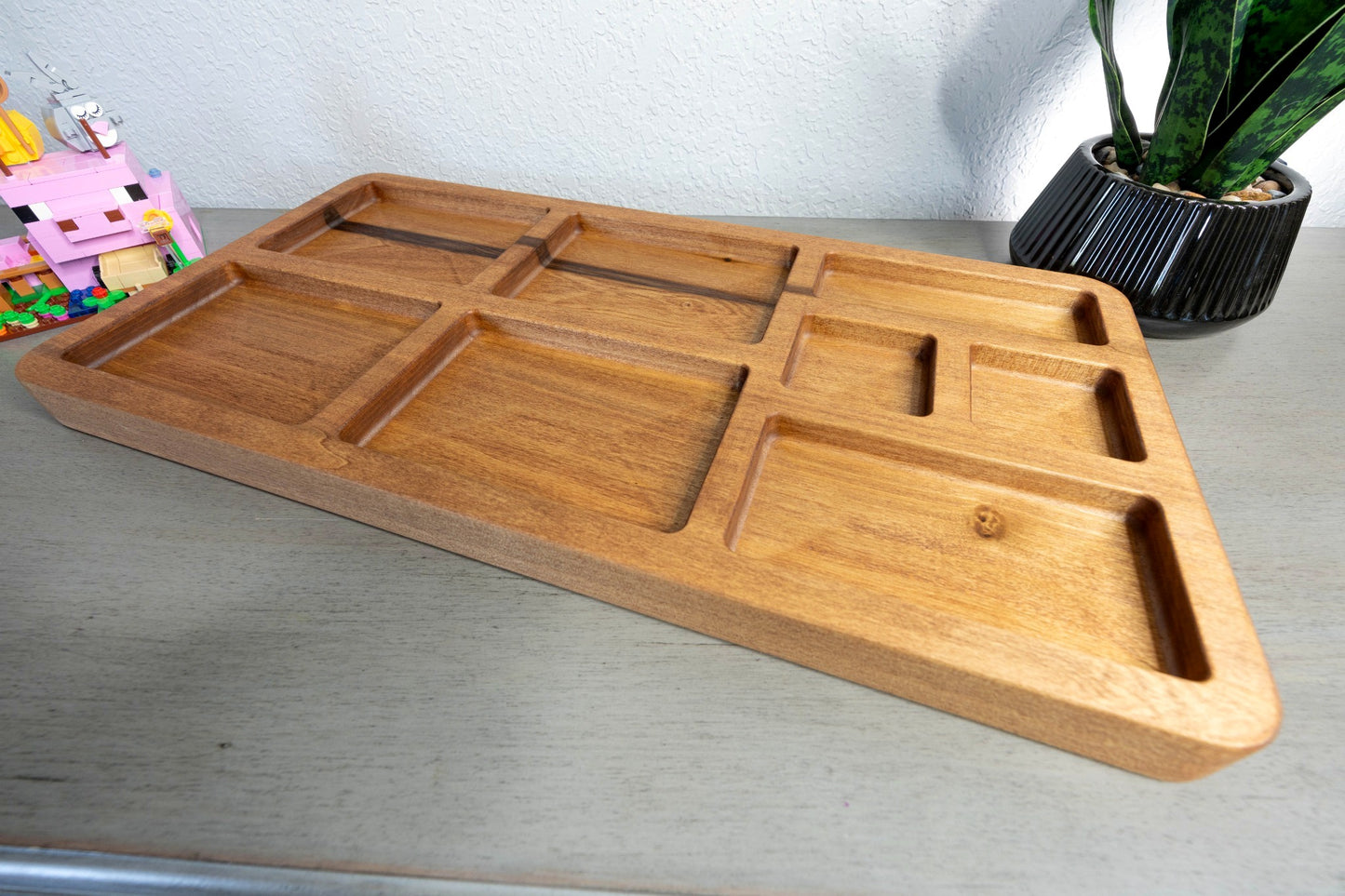 XL Handcrafted Hardwood Building Block Sorting Tray