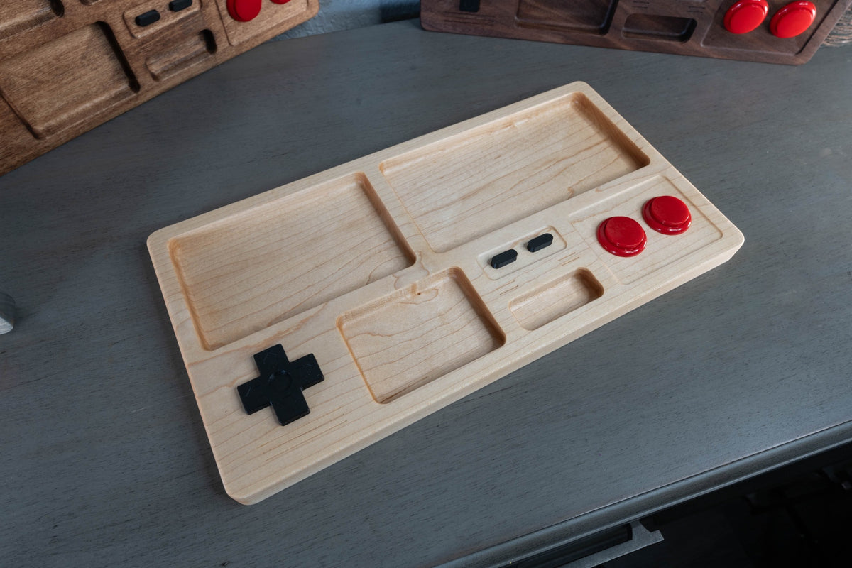 Gamer Drop Zone – Retro Gaming Valet Tray