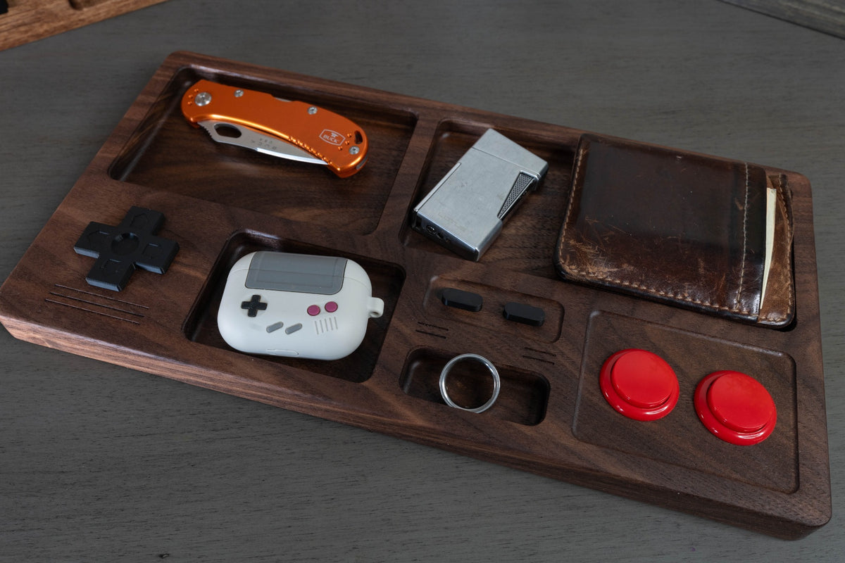 Gamer Drop Zone – Retro Gaming Valet Tray
