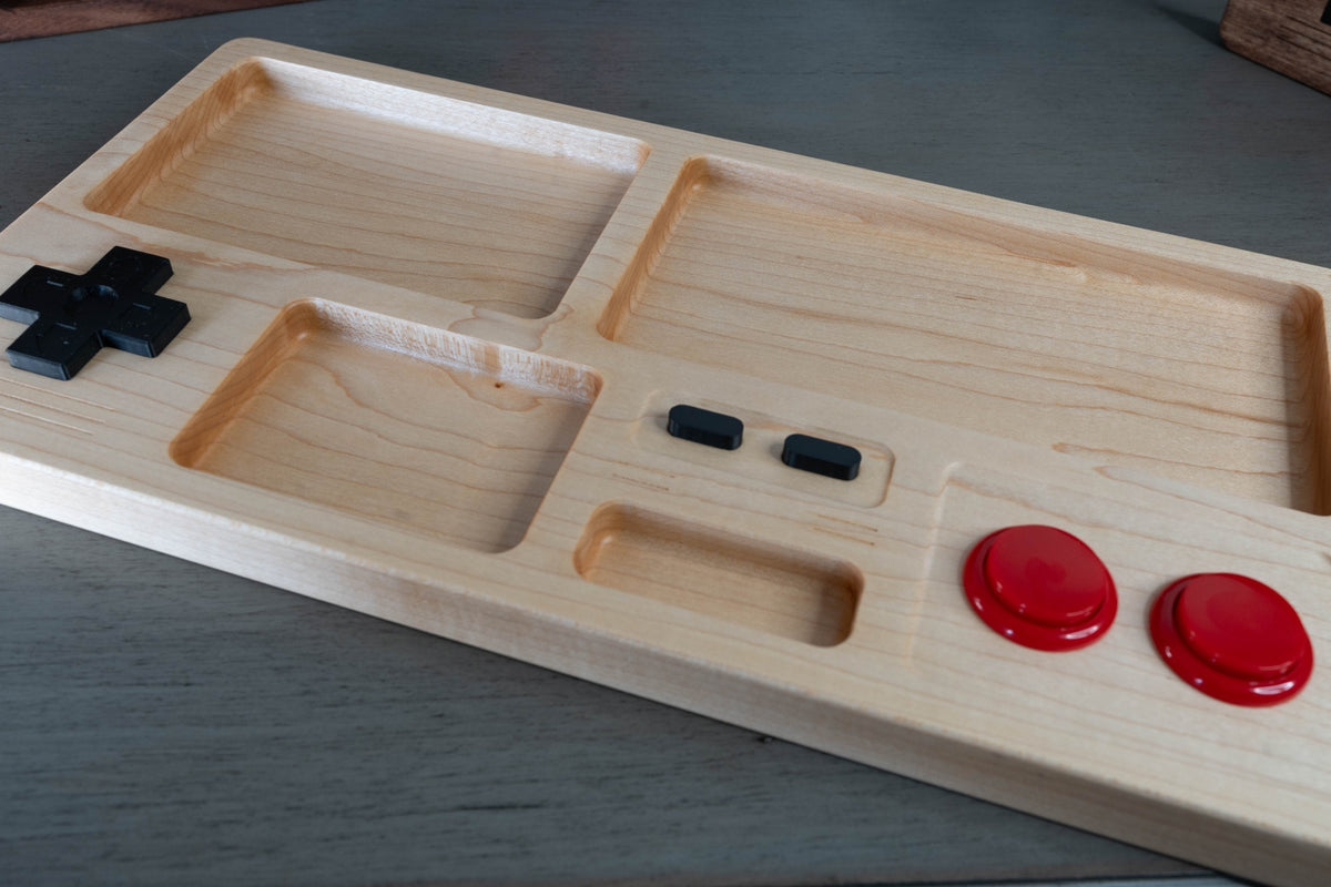 Gamer Drop Zone – Retro Gaming Valet Tray