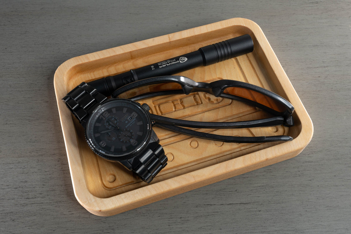 Retro Cassette Tape Wooden Tray – Handcrafted Catch-All