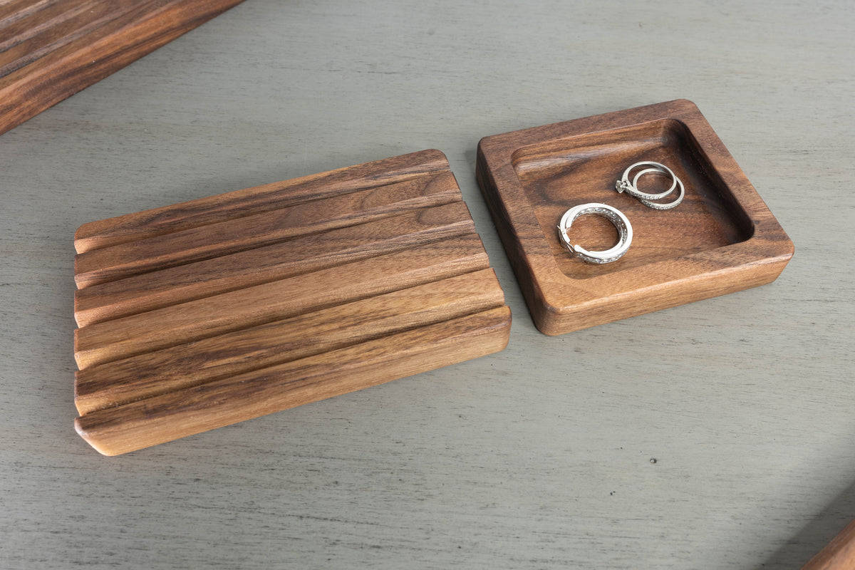 Handcrafted Hardwood Soap Dish & Countertop Tray