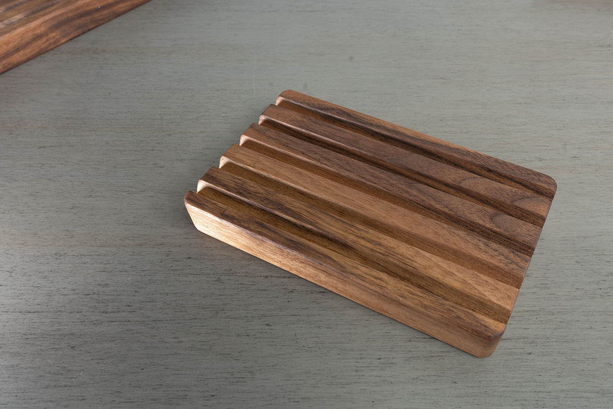 Handcrafted Hardwood Soap Dish & Countertop Tray