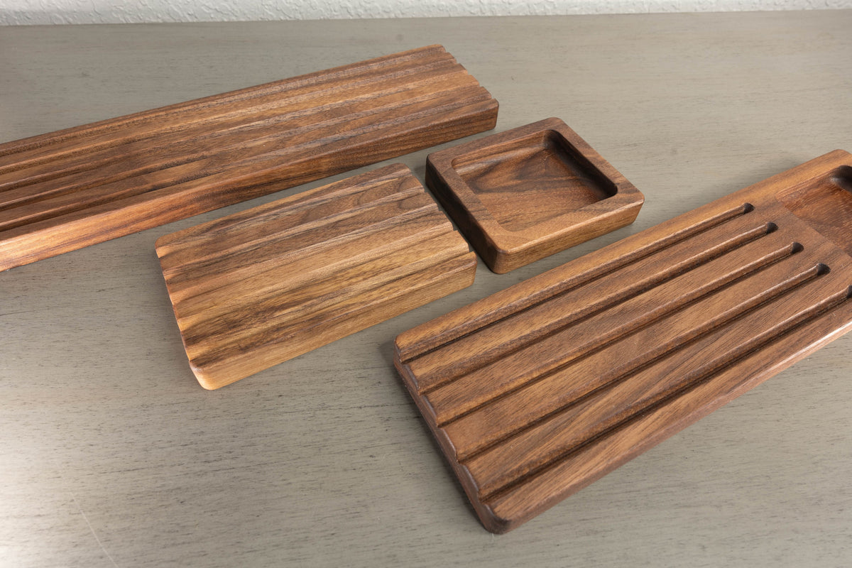 Handcrafted Hardwood Soap Dish & Countertop Tray