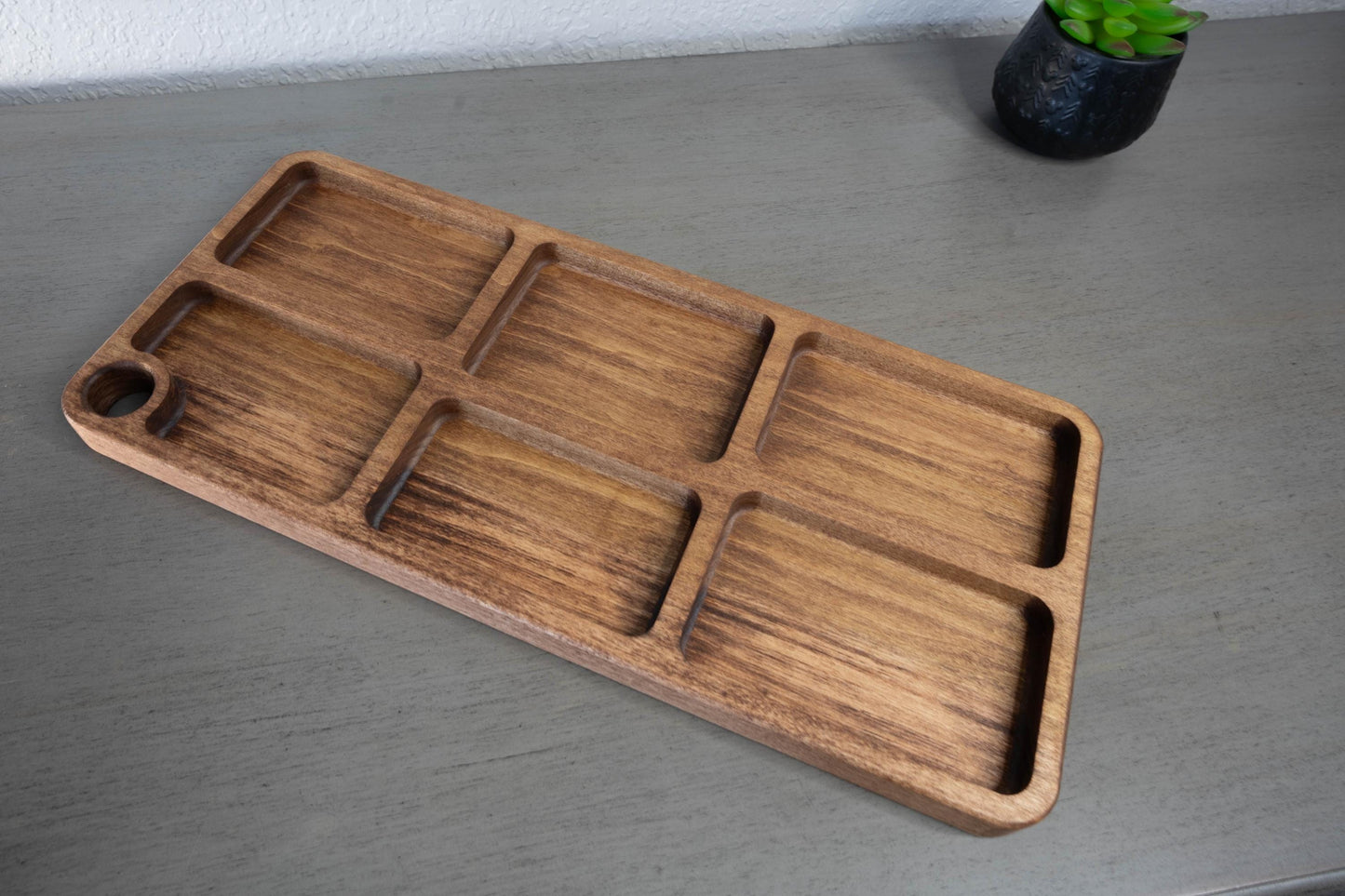 Handcrafted Wooden Building Block Sorting Tray – Multi-Compartment Organizer for Nano Blocks and Mini Bricks