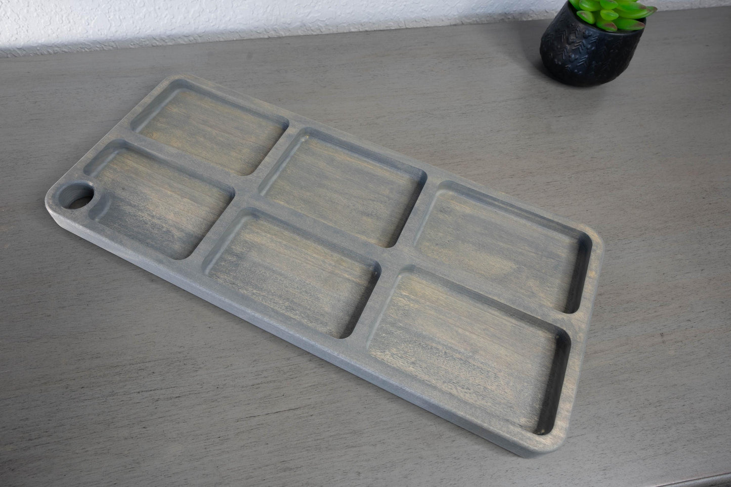 Handcrafted Wooden Building Block Sorting Tray – Multi-Compartment Organizer for Nano Blocks and Mini Bricks