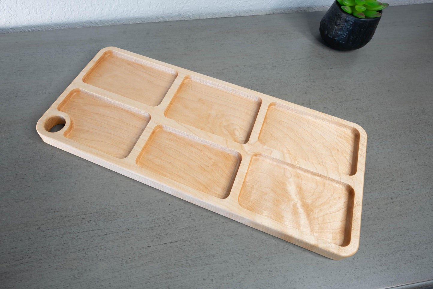 Handcrafted Wooden Building Block Sorting Tray – Multi-Compartment Organizer for Nano Blocks and Mini Bricks